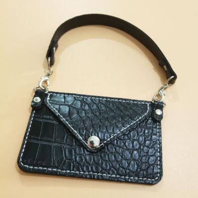 China 2021 New Fashion Small Card Bag Short Strap Stone Pattern Mobile Phone Card Holder Purse Wholesale for sale