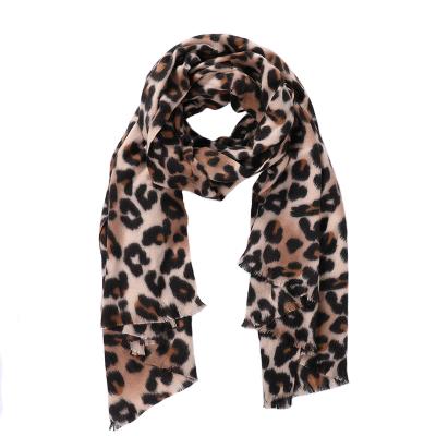 China Winter Daily Wholesale Scarves Women Fashion Pashmina Tassel Shawl Cashmere Leopard Warm Scarf For Lady for sale