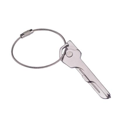 China Hot Selling Modern Design Metal Many Function Stainless Steel Hard Wire Key Chain for sale