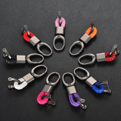 China Carabiner Hook Leather Logo Color Optional Advanced Customization Leather Wholesale Rotating Key Chain Key Chain For Cars Key Chain Sets for sale