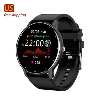 China Free Shipping Round Touch Screen Display Time Heart Rate Fitness Smart Sports Watchfor Android Waterproof Watch for sale