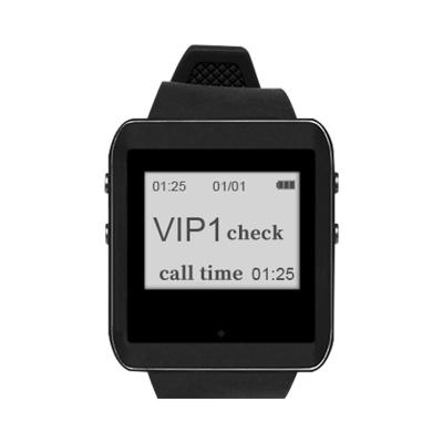 China Restaurant Calls Restaurant Paging Guest Wrist Server Smart Visitor Service Wireless Watch Pager FLW07 Restaurant Table Button for sale