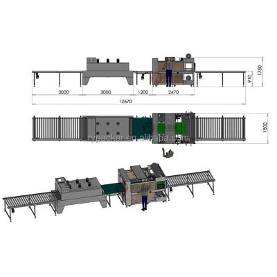 China Food Tissue Roll Up Automatic Shrink Packing Machine Plastic Film Wrapping Machine for sale