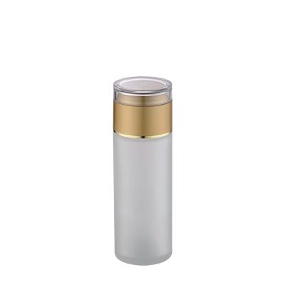 China Personal Care Wholesaler Cosmetic Frosted Aluminum Lotion Pump Bottle Toner Glass Lotion Pump Bottle for sale