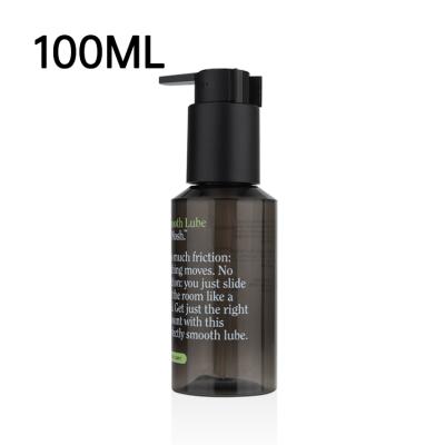 China 100ml 200ml cosmetic custom gray empty shampoo lotion bottle with lock pump for sale