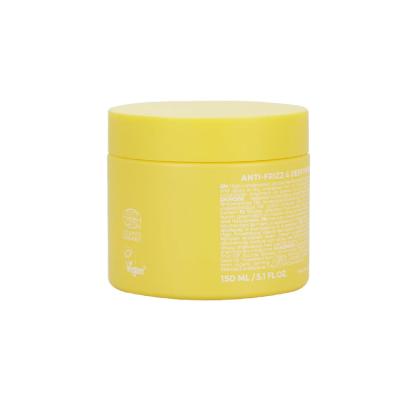 China Matte Yellow Plastic Skin Care Cosmetic Packaging Jar Face Moisturizer Jar Body Butter Jar for sale