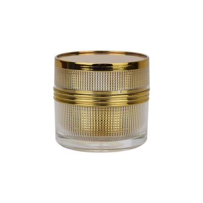 China 30g Gold Round Cosmetic Acrylic Cosmetic Jar Acrylic Cream Jar for sale