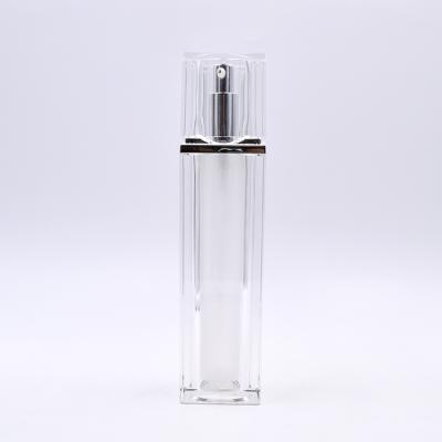 China BEAUTY PACKAGING 20ml 30ml 50ml Square Shaped Serum Bottle Luxury Acrylic Cosmetic Bottle Lotion Bottle for sale