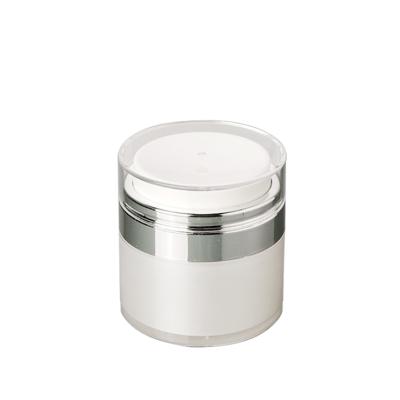 China BEAUTY PACKING Stock 15ml 30ml 50ml Pearl White Airless Jar Cosmetic Cream Jar for sale