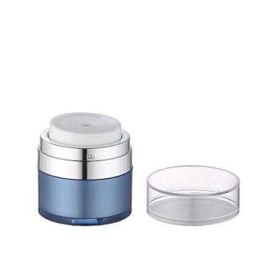 China Airless Face Pump Cream Jar 15ml Plastic Cream Jar Skin Care Airless Cream Jar for sale