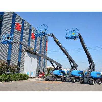 China Building Material Shops High Efficiency Nacell Boom Lifts Crawler Towable Tracked Boom Curved Arm Lifter Work Platforms Rumble Lift for sale