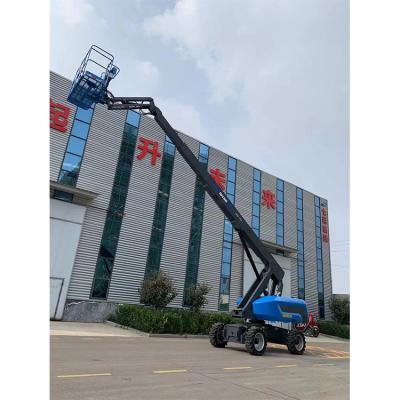 China Building Material Shops High Efficiency Nacell Boom Lift Crawler Boom Curved Arm Towable Tracked Tracked Lift for sale