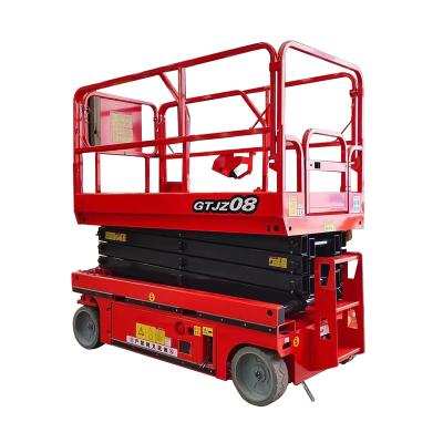 China Factory adjustable arail work platform manufacturing 12m high electric scissor manlift 14m work platform for sale