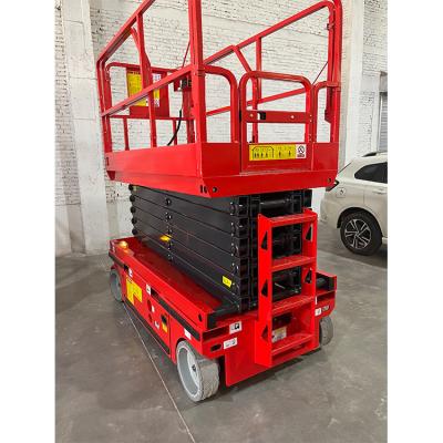 China 2023 factory best selling 340 kilograms 14 meters lifting table working hydraulic lifting platform self-propelled mobile platform lift for sale