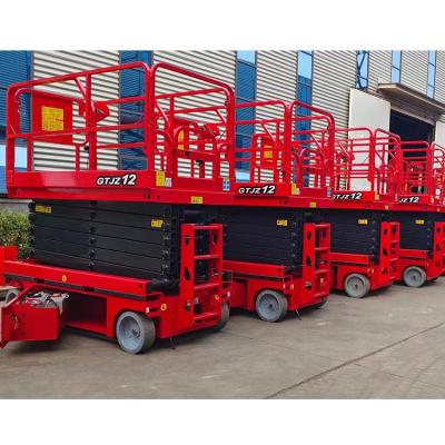 China Factory Autonomous Lift Full 12 Meters Working Height Platform Lift Outdoor Mobile Hydraulic Platform Top Lift for sale