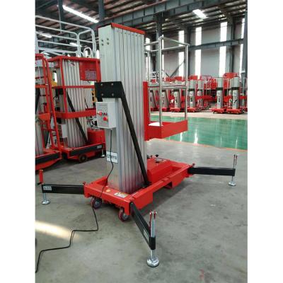 China Factory top selling high quality vertical aluminum alloy single mast lift for aerial working for sale