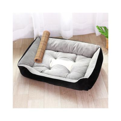 China Viable Home Style Pet Bed Jacquard Fabric Memory Foam Comfortable Soft Warm Cat Dog Pet Bed for sale