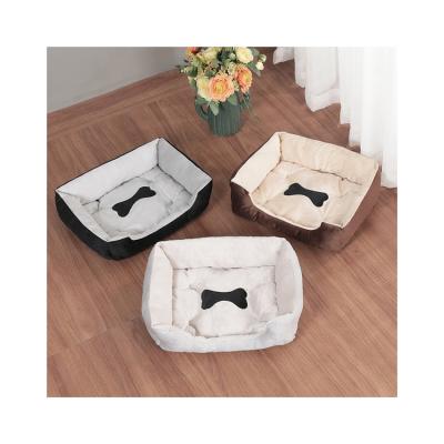 China Sustainable Portable Luxurious Comfortable Fluffy Foam Cat Dog Pet Bed Pet Cat Dog Beds Fabric Memory for sale