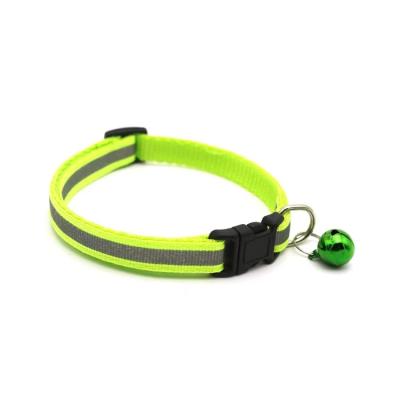 China Reflective Hot Selling Colorful Pet Collar Cotton Pet Collar With Adjustable Bell Buckle for sale