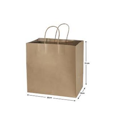 China Recyclable Brown Biodegradable Kraft Paper Supermarket Grocery Vegetable Packing Bag For Shopping for sale