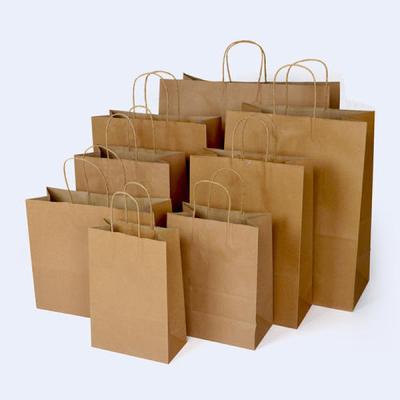 China Wholesale Disposable To Go Packaging Food Paper Bags In Mall Kraft Paper Bags for sale