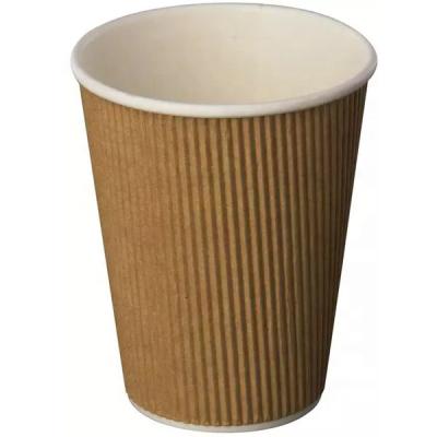 China Disposable Biodegradable Cheaper Coffee Cup With Lids Disposable Cookie Holder Kraft Cup for sale