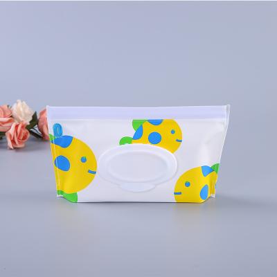 China Refillable Reusable Baby Cloth Bag Dispenser Holder Recyclable Wet Case Easy Take Travel Eva Pouch/PVC With Lobster Eva Handle for sale