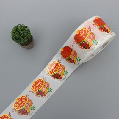 China Transparent Clear Custom Printing Private Labels Roll Sticker Adhesive Waterproof PVC Die Cut Sticker Roll for sale