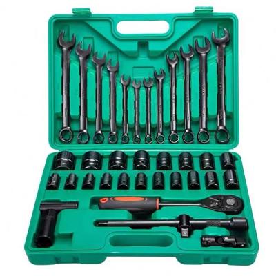 China Hot Selling Craftsman Portable Multi Function Bicycle Repair Tool Kit 32 Piece Combination Kit Ratchet Wrench Socket for sale