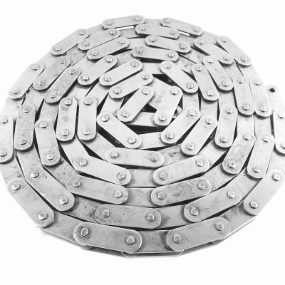 China Building material shops good quality heat treatment double pitch 31.75mm pitch hollow pin chains carbon steel roller chain supplier for sale