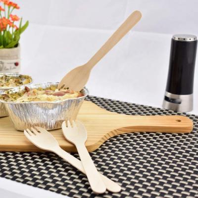 China Logo Spork Ecofriendly Wooden Custom Camping Spoons and Forks Spork with Towel for sale