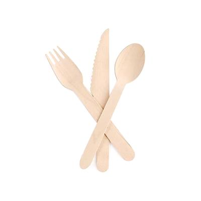 China Portable Bone Camping Travel Cutlery Fork Spoon Knife Cutlery Wood Talheres for sale