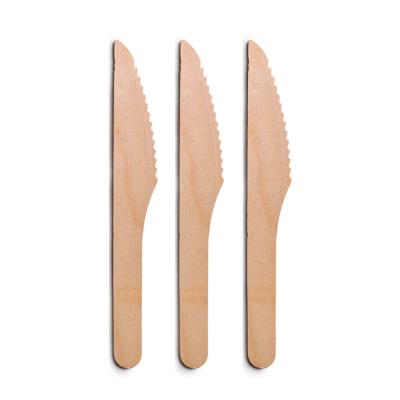 China Camping Disposable Knife Set With Wooden Cutlery Set 7 Pcs Knife Set Wooden for sale