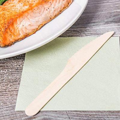 China Wooden Knife Camping Pisau Cake Food Knife Wooden Disposable Flatware Wooden Cutlery for sale