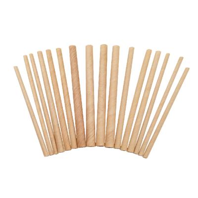 China Disposable Palha De Madeira Paper Wooden 10mm Drinking Straws Enemy Of Soft 6mm 8mm Straws for sale