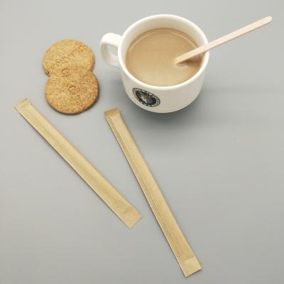 China Sustainable Factory Supply Disposable 100% Natural Wooden Coffee Stick Disposable Wooden Stirrer Coffee Stick for sale