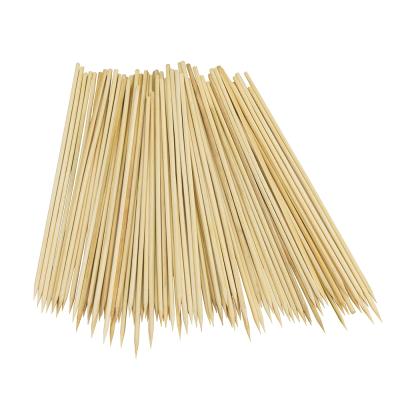 China Free Sample Factory Price Disposable Bamboo Skewer Easily Cleaned Wooden 12cm Skewer for sale