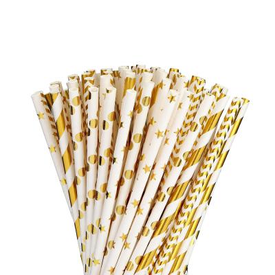 China Decorative Paper Straws Disposable Eco Friendly Sedotan Kertas de Straw Black Paper Straws White for sale