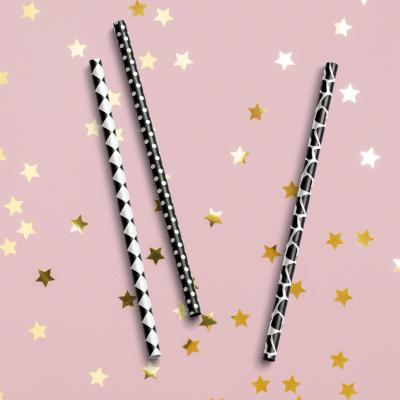 China Disposable Bubble Tea Straw Paper Beverage Milktea 10mm Paper Straw for sale