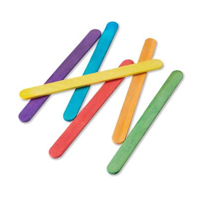 China Wood Multicolor Red Round Viable Mini Color Popsicle Stick Ice Cream Stick for sale