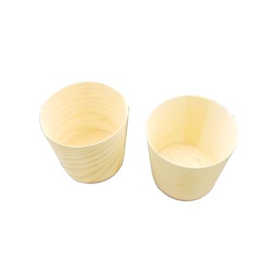 China Disposable Wooden Cups Eco-friendly Drinkware With Snack Salad High Quality Wooden Cup Copos Descartaveis for sale