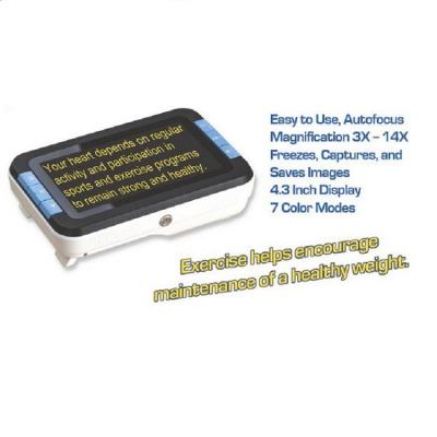 China Durable 3X-14X Digital Aid eReader 4.3 Inch Smart Magnifier For Visually Impaired for sale