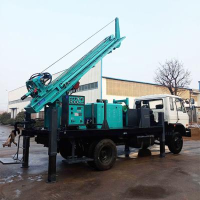 China Hydraulic Farms HFJ350KT 350m Truck Mounted Truck Price Diesel Water Well Drilling Rig for sale