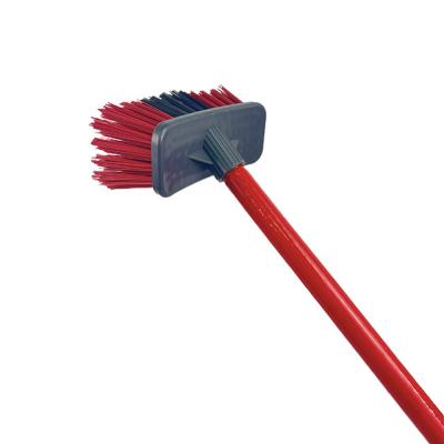 China Sustainable Factory Direct Commercial Durable Small Brush Cleaning Brush with 120cm Wooden Handle for sale