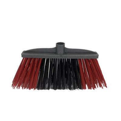 China Home Wholesale plastic wooden handle cleaning hard bristled brooms single broom head for sale