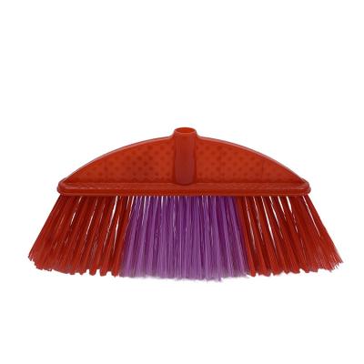 China Home Wholesale Single Hard Bristled Broom with Plastic Home Use PP Broom Head for sale