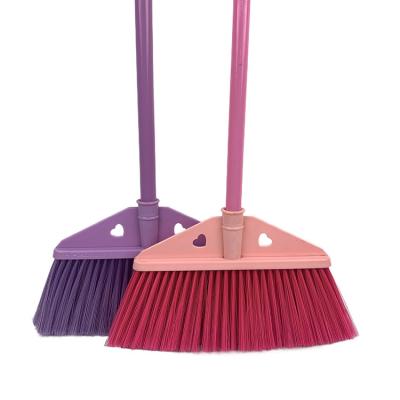 China Indoor Ice-silk Large Commercial Soft Broom with wood  Stick for Indoor and Outdoor Home Use and Sweeping for sale