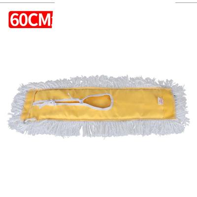 China Sustainable Factory Price 60CM Flat Microfiber Cleanroom Mop Lint-Free Floor Cleaning for Industrial Clean Rooms Steel Pole for sale