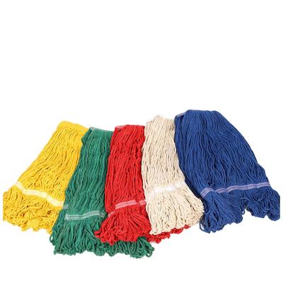 China Sustainable Hot-Sale Commercial Plastic Head Wet Mop Cleaning Cotton Mop Replacement Twist Mop Head for sale