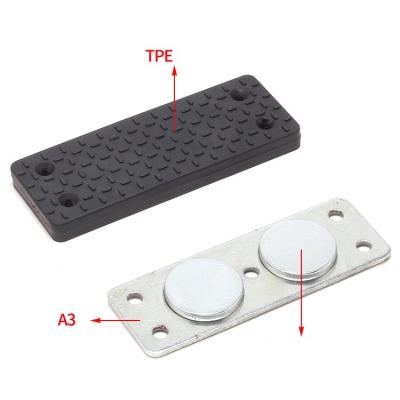 中国 35 lbs Rectangular Rubber Coated Neodymium Gun Magnet Mount 販売のため